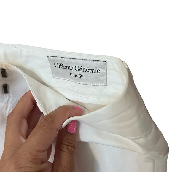 Officine Generale White Linen Blend Louise Trouser Pants FR40 US 8 - Picture 2 of 3